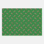 Kerstsnoepriet groen rood wit schattig patroon inpakpapier vel (Voorkant)