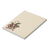 kerstsnoepriet in een mistletoe en een holly berr notitieblok (Linkerzijde)