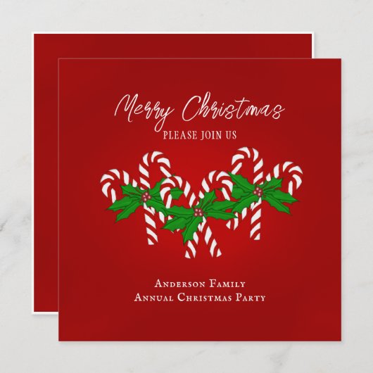 kerstsnoepriet kaart (Voorkant / Achterkant)