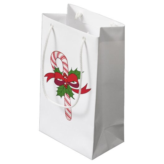 kerstsnoepriet klein cadeauzakje (Achterkant Gekanteld)