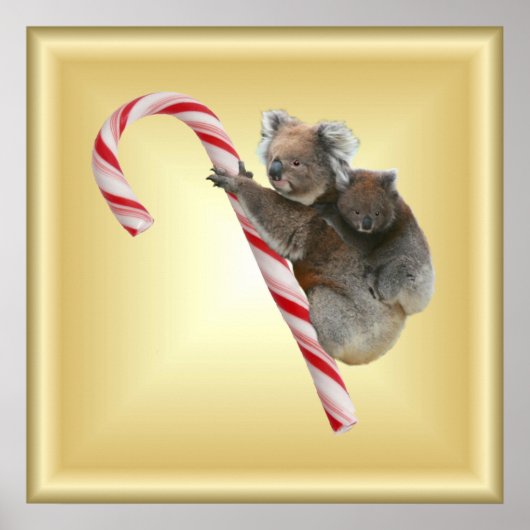 kerstsnoepriet Koalas Poster (Voorkant)