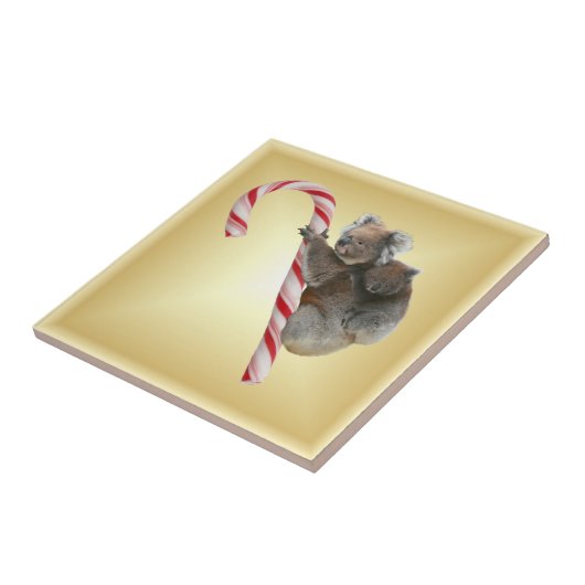 kerstsnoepriet Koalas Tegeltje (Zijkant)