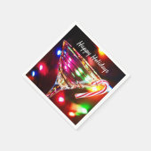 kerstsnoepriet op cocktailparty-glas servetten (Hoek)