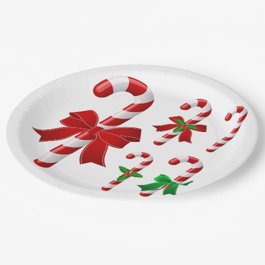 kerstsnoepriet papieren bordje (Gekanteld)