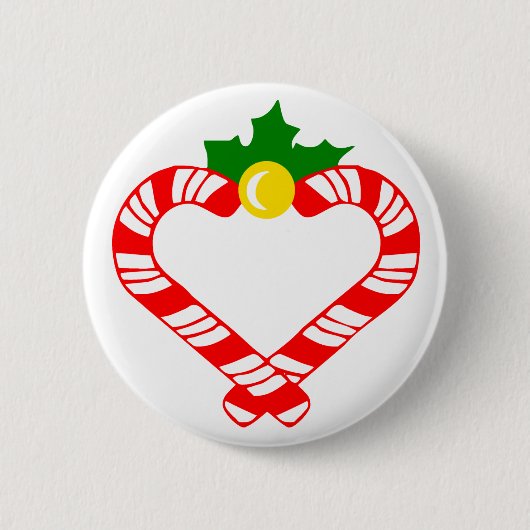 kerstsnoepriet ronde button 5,7 cm (Voorkant)