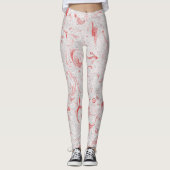 kerstsnoepriet rood en witte streep leggings (Voorkant)