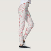 kerstsnoepriet rood en witte streep leggings (Rechts)