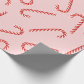 kerstsnoepriet Stripe Cadeaupapier (Hoek)