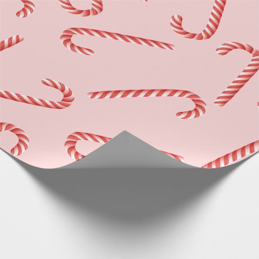 kerstsnoepriet Stripe Cadeaupapier (Hoek)