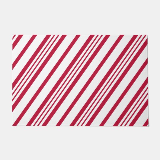 kerstsnoepriet Stripe Deurmat (Voorkant)