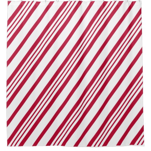 kerstsnoepriet Stripe Douchegordijn (Voorkant)