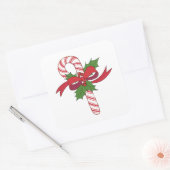 kerstsnoepriet vierkante sticker (Envelop)