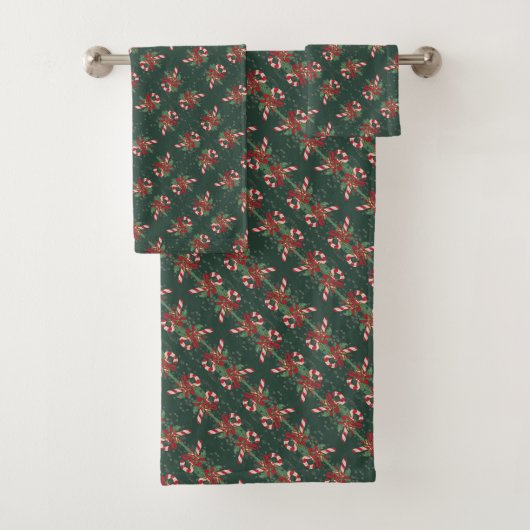 kerstsnoepriet voor de kerst bad handdoek (Insitu)