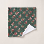 kerstsnoepriet voor de kerst bad handdoek (Wasdoekje)