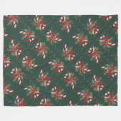  kerstsnoepriet voor de kerst fleece deken (Voorkant (Horizontaal))