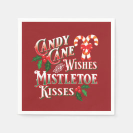 KERSTSNOEPRIET WENST MISTLETOE KUSJES PAPIER SERVET