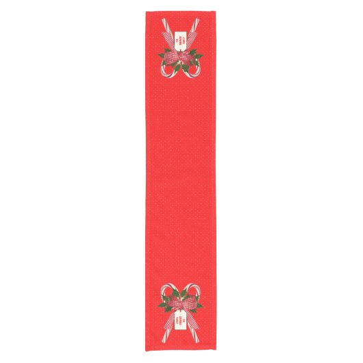 kerstsnoeprietnaam — tabelnaam korte tafelloper (Voorkant)