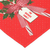 kerstsnoeprietnaam — tabelnaam korte tafelloper (Hoek)