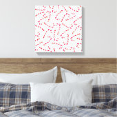 kerstsnoeprietpatroon canvas afdruk (Insitu (Slaapkamer))
