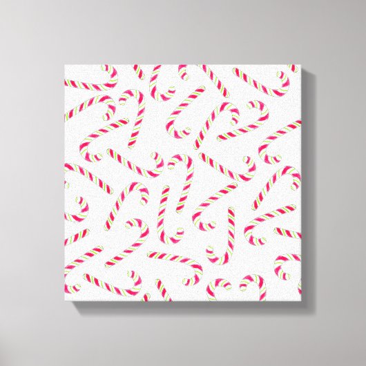 kerstsnoeprietpatroon canvas afdruk (Voorkant)