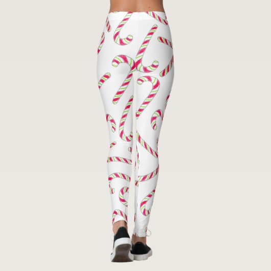 kerstsnoeprietpatroon leggings (Achterkant)