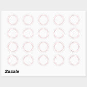 Kerstsnoeprietrand rode witte blanco schatje ronde sticker (Vel)