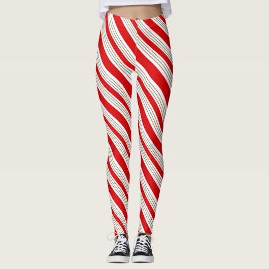 kerstsnoeprietstrips ID259 Leggings (Voorkant)