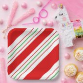 kerstsnoeprietstrips ID259 Papieren Bordje (Feest)