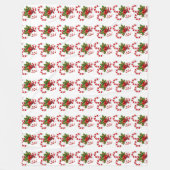 kerstsnoeprietten fleece deken (Voorkant)