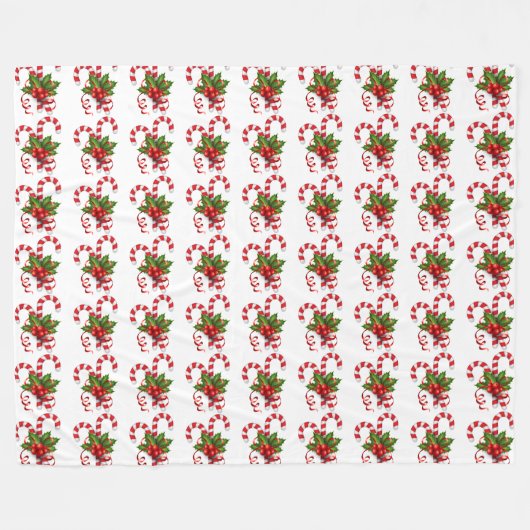 kerstsnoeprietten fleece deken (Voorkant (Horizontaal))