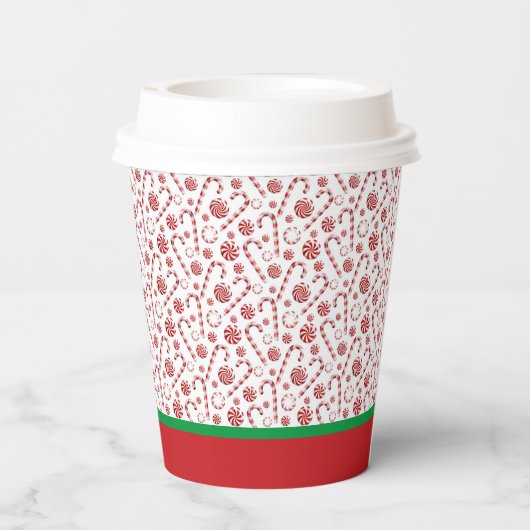 kerstsnoeprietten papieren bekers (Achterkant)