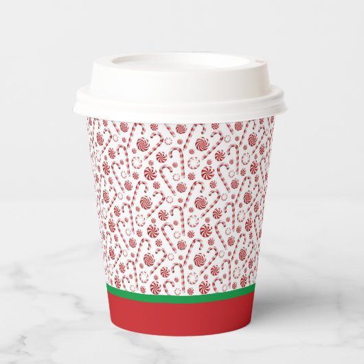 kerstsnoeprietten papieren bekers (Voorkant)