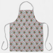 kerstsnoeprietten schort (Voorkant)