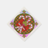 kerstsnoeprietten servet (Hoek)