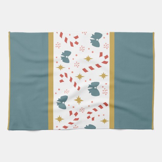 kerstsnoeprietten theedoek (Horizontaal)