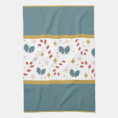 kerstsnoeprietten theedoek (Verticaal)