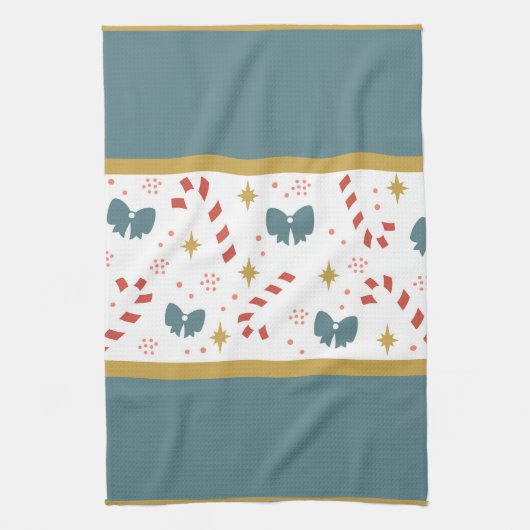 kerstsnoeprietten theedoek (Verticaal)