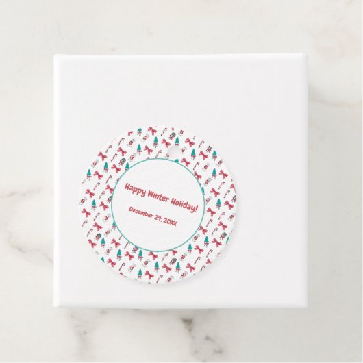 kerstsnoepschilderpatroon bedankjes labels (In situ)