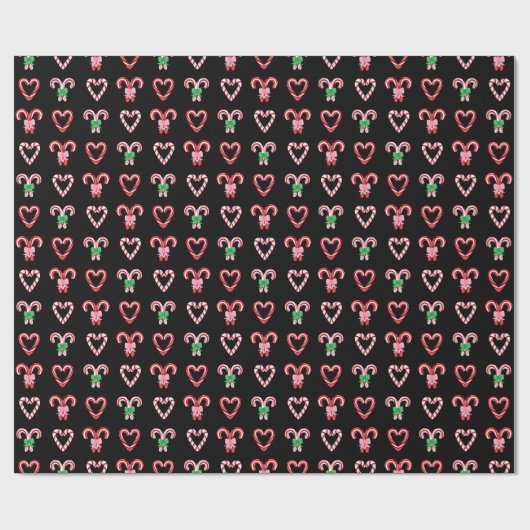 kerstsnoepschilderpatroon cadeaupapier (Vlak)