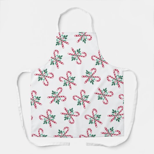 kerstsnoepsnoeren schort (Voorkant)