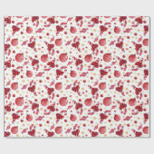 kerstsnoepsuikerriet en kerstriet cadeaupapier (Vlak)