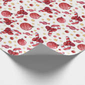 kerstsnoepsuikerriet en kerstriet cadeaupapier (Hoek)