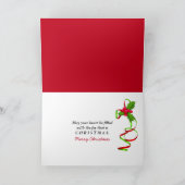 kerstsnoepsuikerriet feestdagen kaart (Binnen)