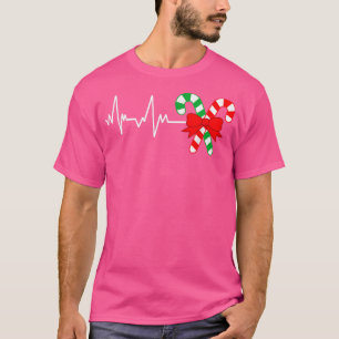 kerstsnoepsuikerriet hartslag Zeesry Kerstmis San T-shirt