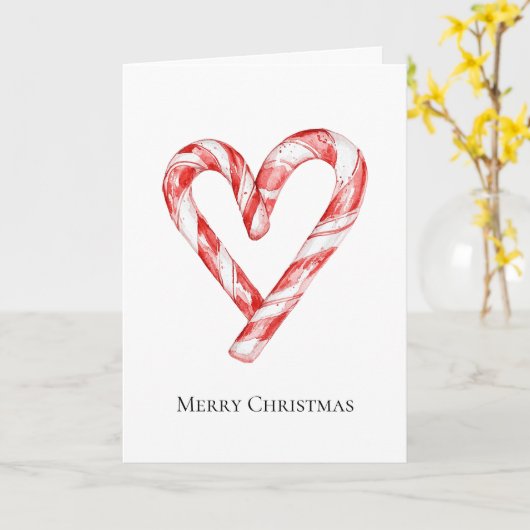 kerstsnoepsuikerriet kaart (Gele Bloem)