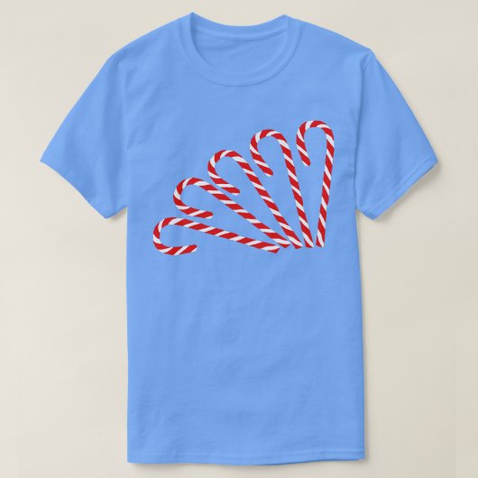 Kerstsnoepsuikerriet links t-shirt (Design voorkant)