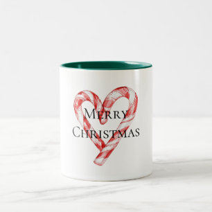 kerstsnoepsuikerriet tweekleurige koffiemok