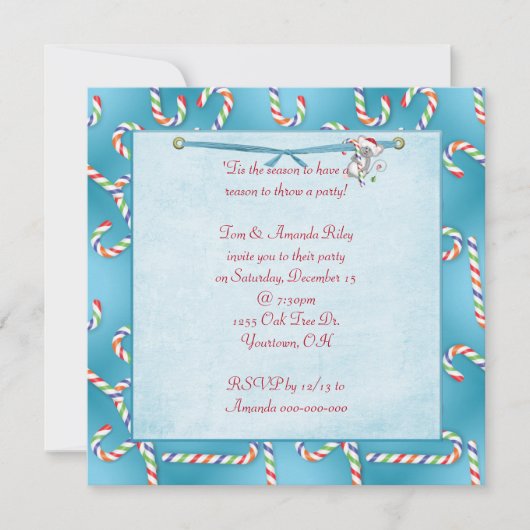 kerstsnoepwinkel kaart (Voorkant)