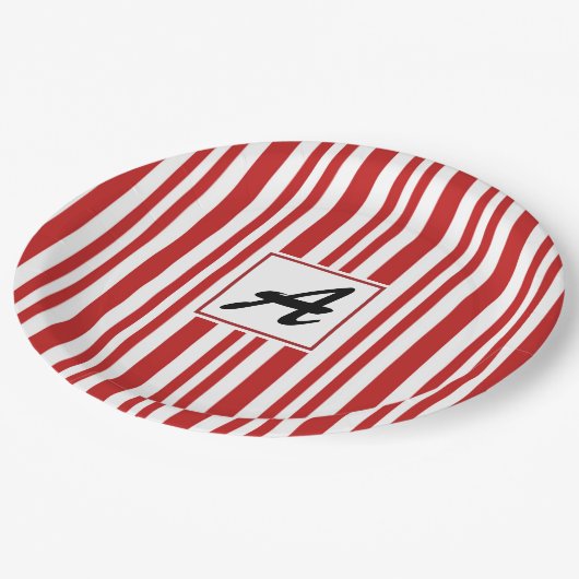 kerstsnoepwinkel papieren bordje (Gekanteld)