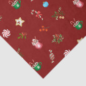 kerstsnoeren en Mokken met warme chocolade Tissuepapier (Detail)